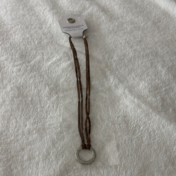 American Eagle Outfitters Brown Hair Accessory with Silver Ring - Picture 1 of 3